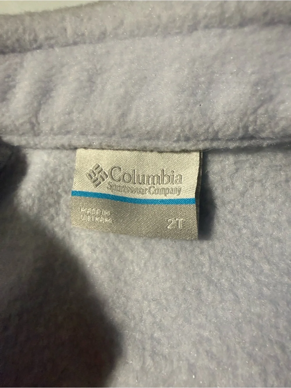 Columbia Light Lavender Kids Fleece Jacket with Coral Zip
